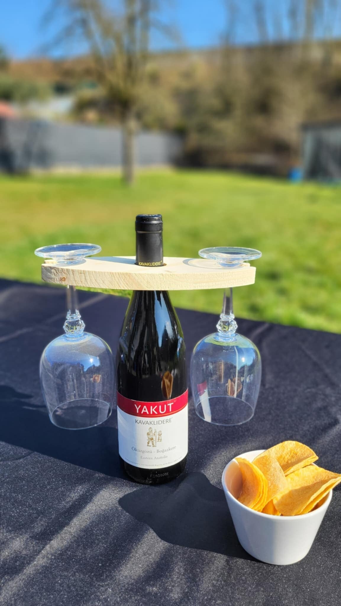 porte-verres en bois brut à personnaliser, jolie décoration de table, fabriqué à Braine-l'Alleud. Apéro, vin, terasse