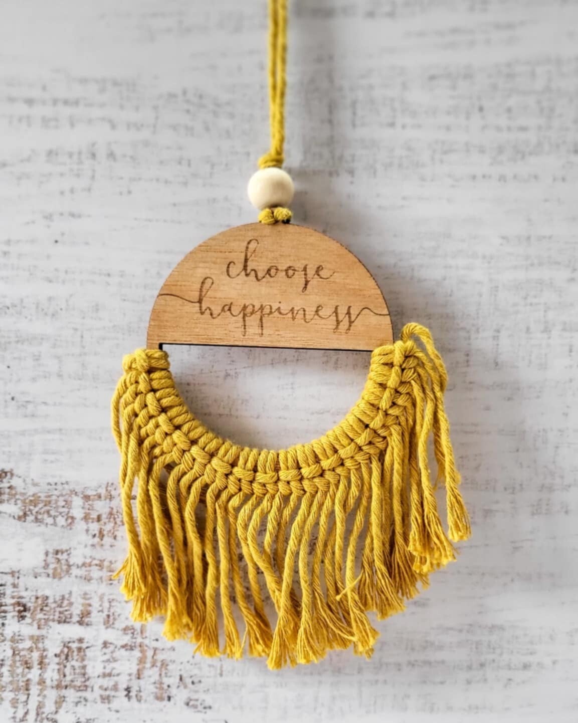 Suspension ronde évidée - Happiness moutarde