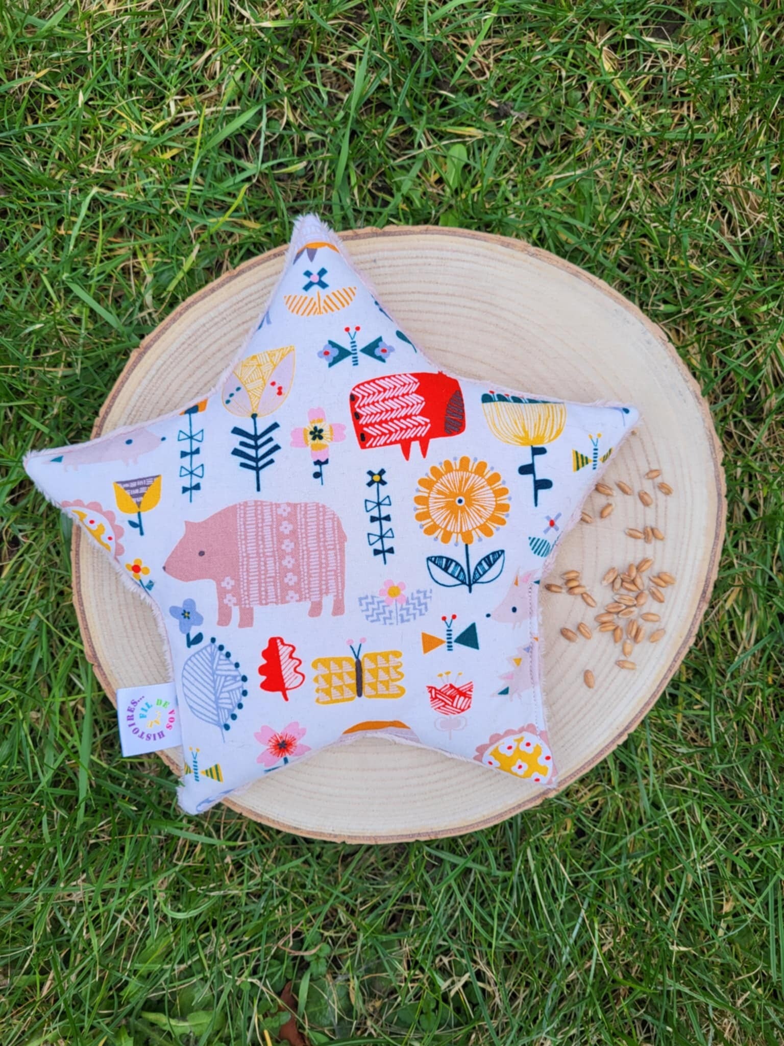 Bouillotte sèche graine micro-ondes pour cou, dos, nuque, ventre pour réchauffer adulte ou enfant et même bébé