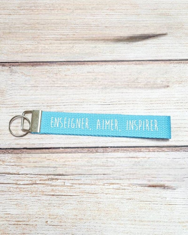 Porte-clés enseignant – Enseigner, aimer, inspirer