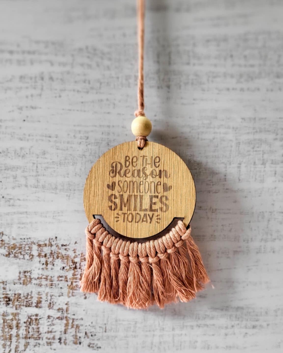 Suspension ronde - Someone smiles rose