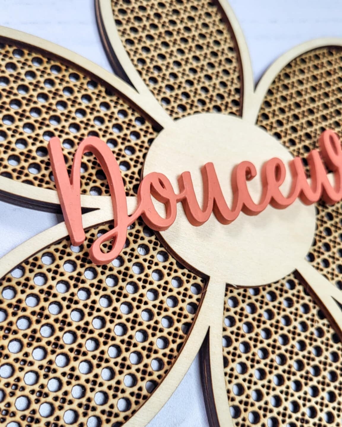 Grande fleur rotin - Douceur