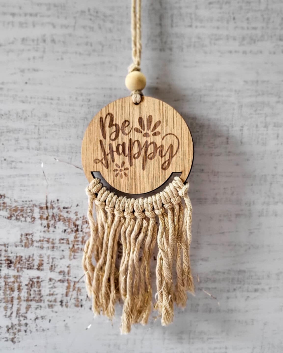 Suspension ronde - Be happy