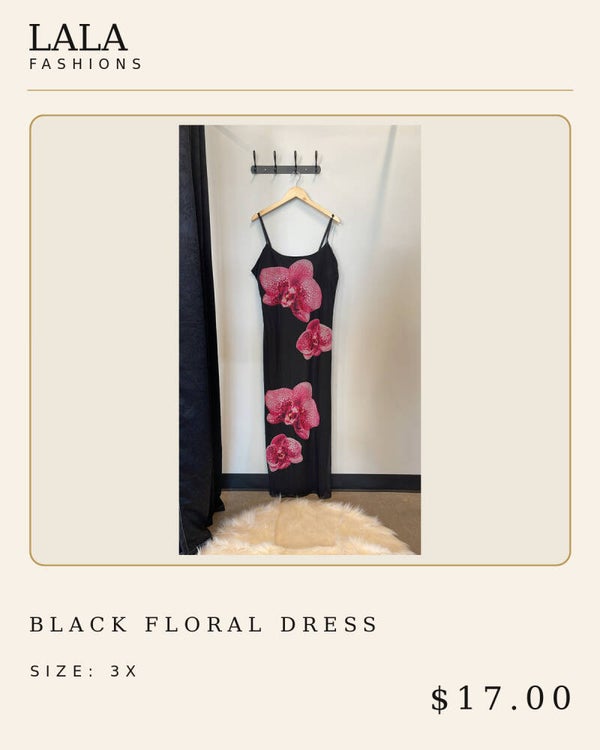 Black-floral-dress