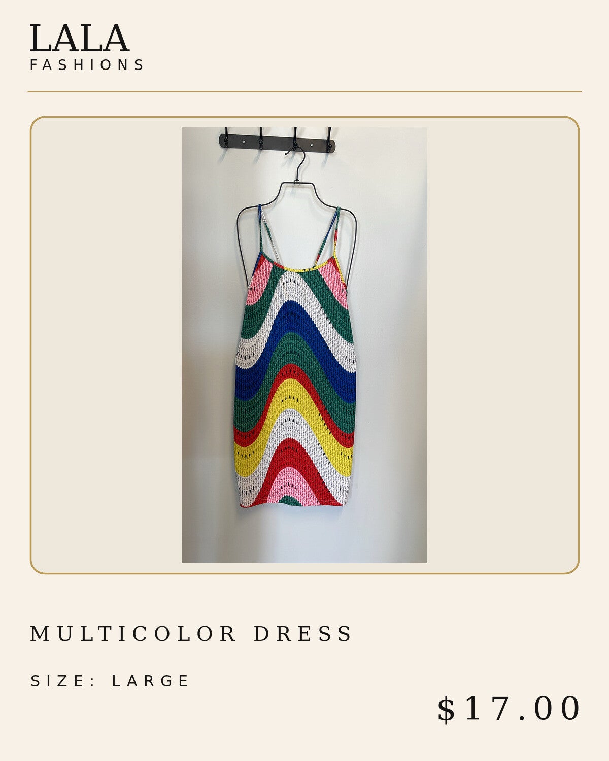 Thin straps multicolor-dress