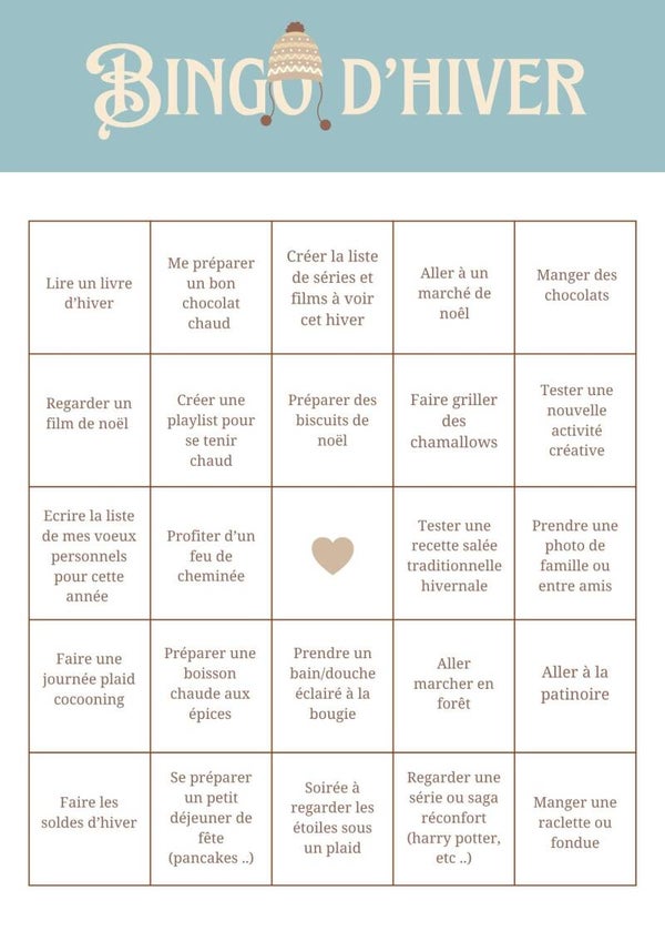 page Bingo d'hiver