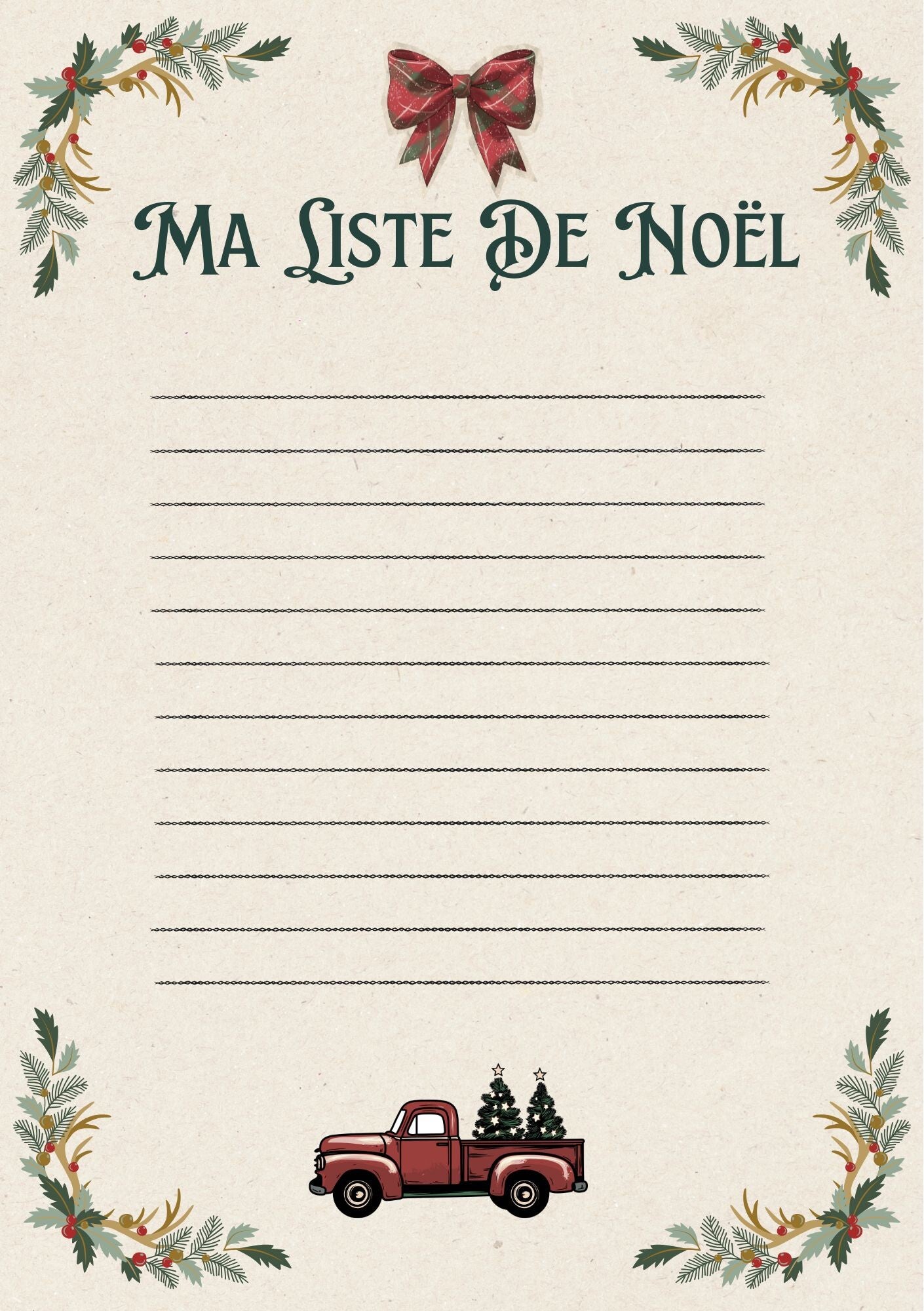 Page "Ma liste de Noël"
