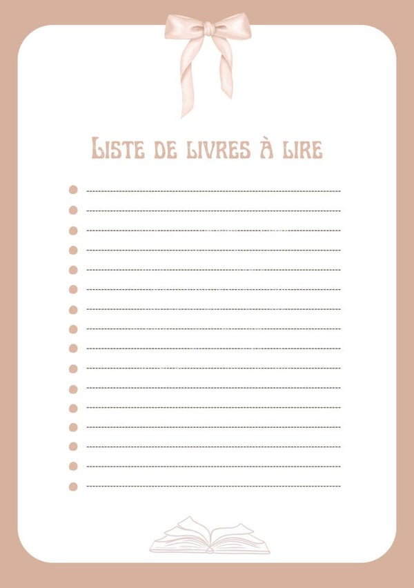 Page liste de lecture