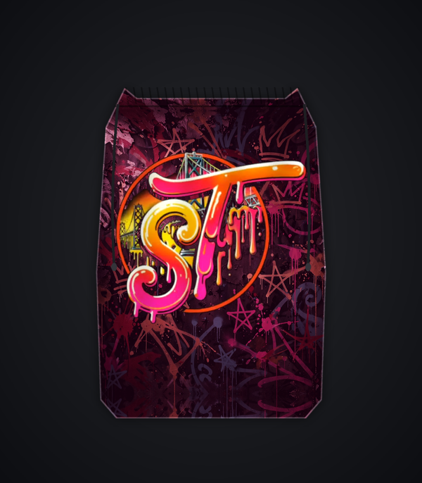 Sweat Team Drawstring Bag - Pink Night