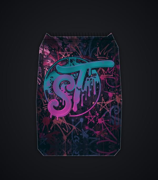 Sweat Team Drawstring Bag - Teal-Pink Fusion