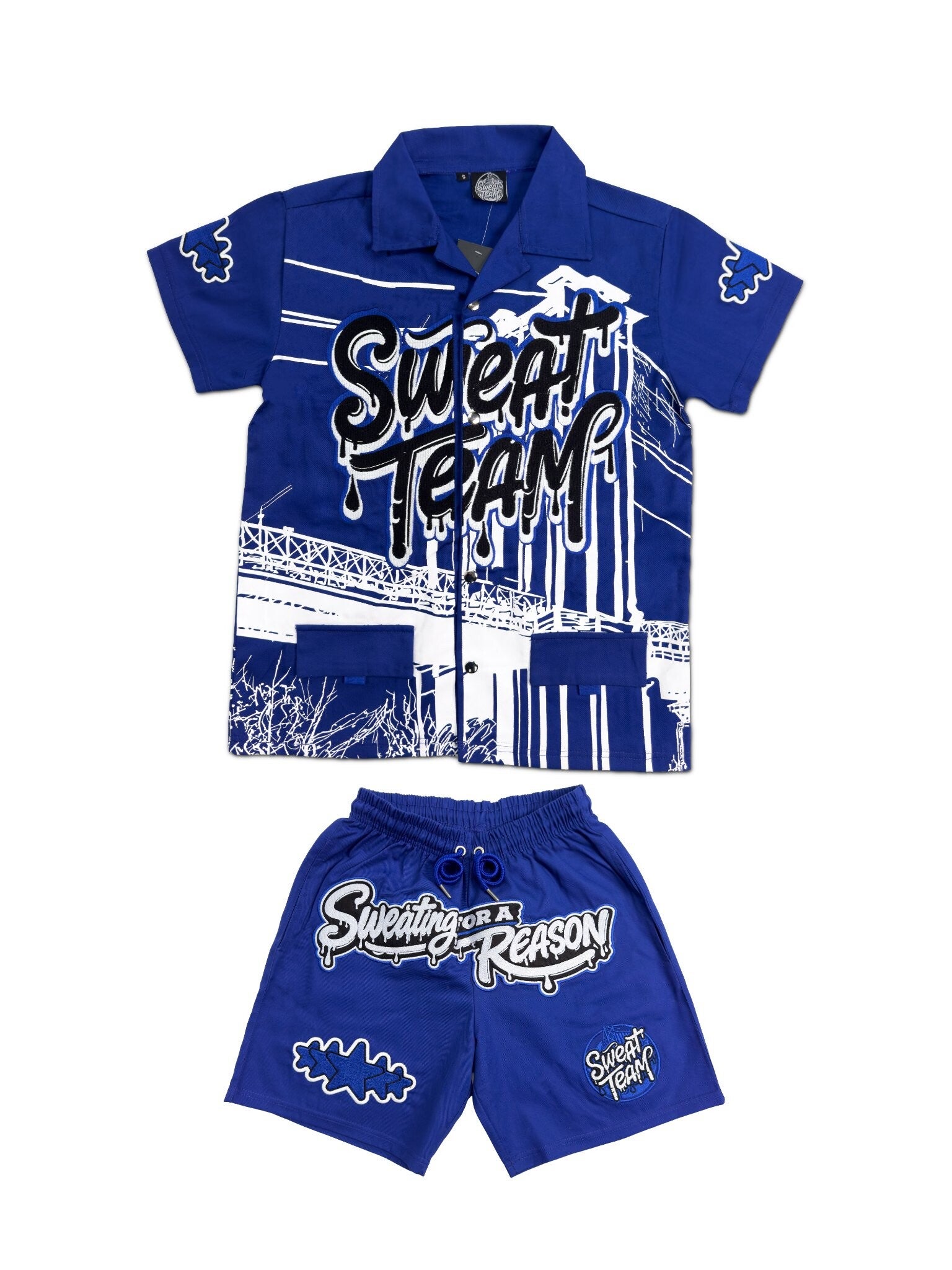 MEN'S SWEAT TEAM TWO-PIECE SET - ROYAL BLUE (PRE-ORDER)
