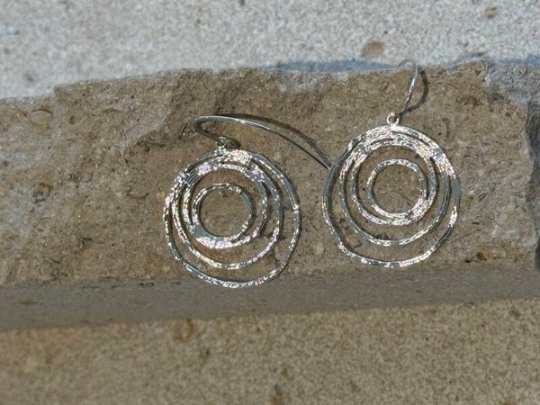 Zilveren 925 hanger met  spiraal ronde