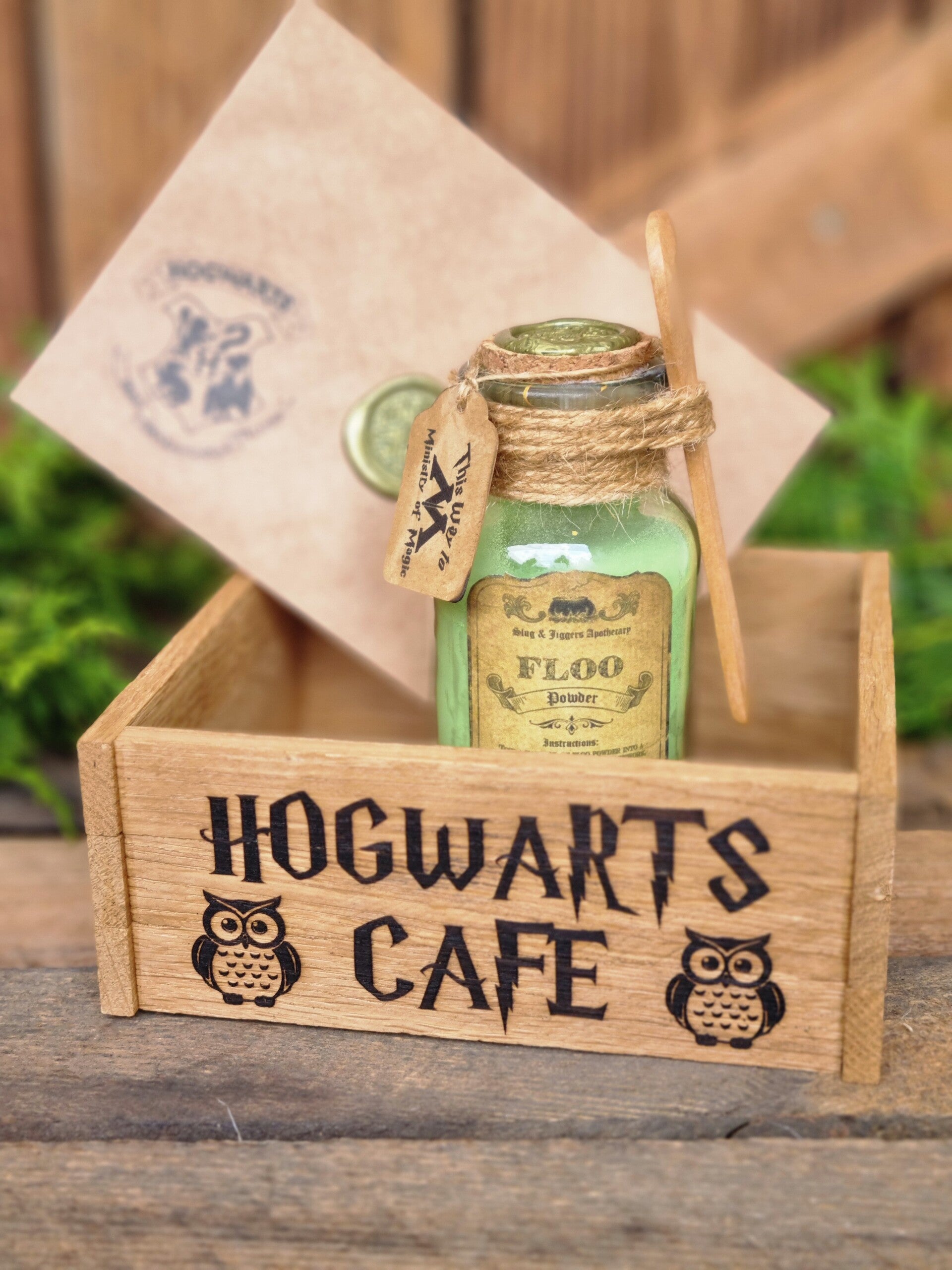 Rustikale Holzkiste aus Hogwarts Café.