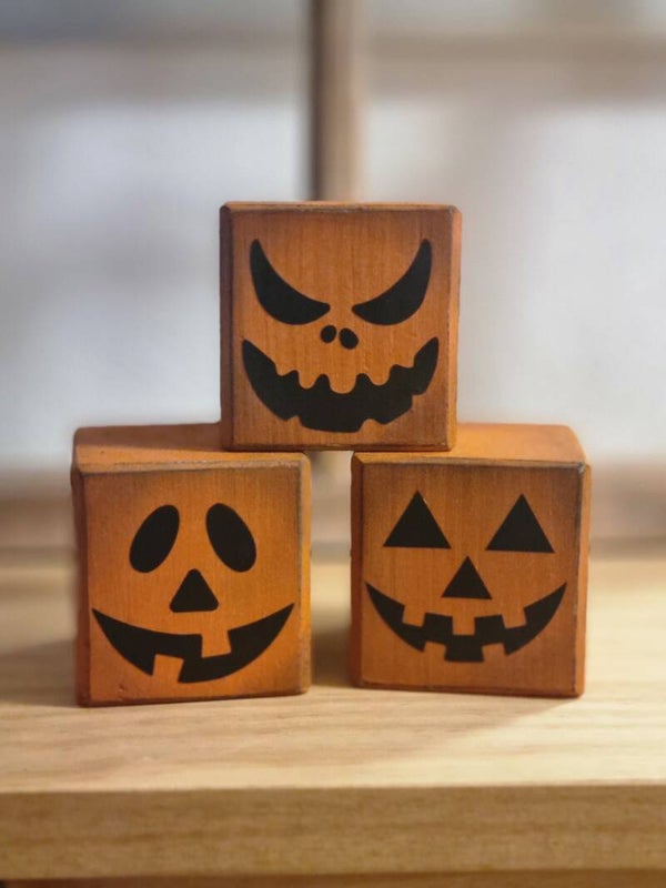 Herbst Vintage Dekoration Pumpkin Block