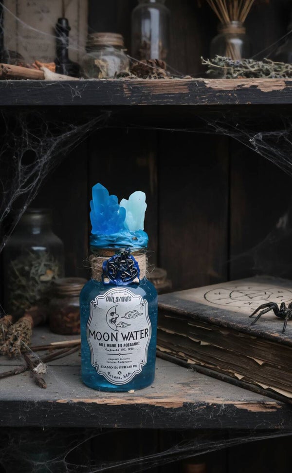 Halloween, Apotheker Fläschchen Mond Wasser.