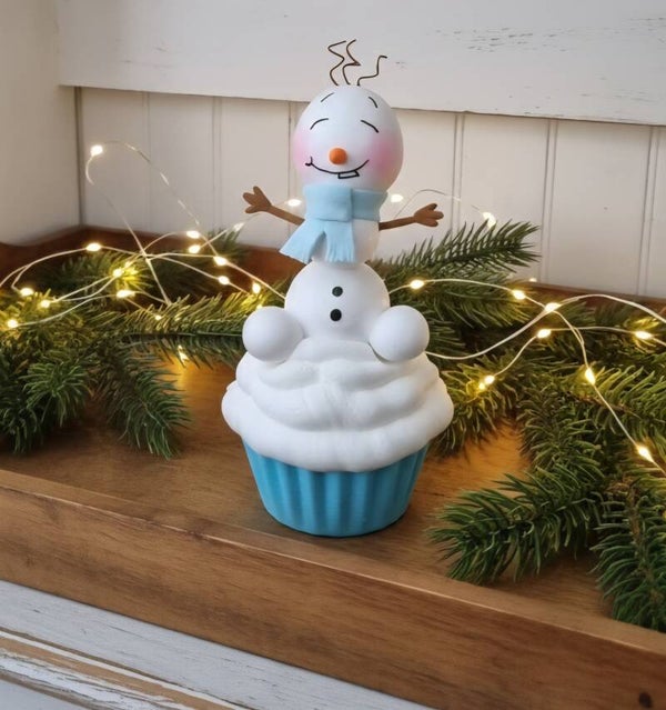 Snowie Junge Cupkake, Winter Dekoration