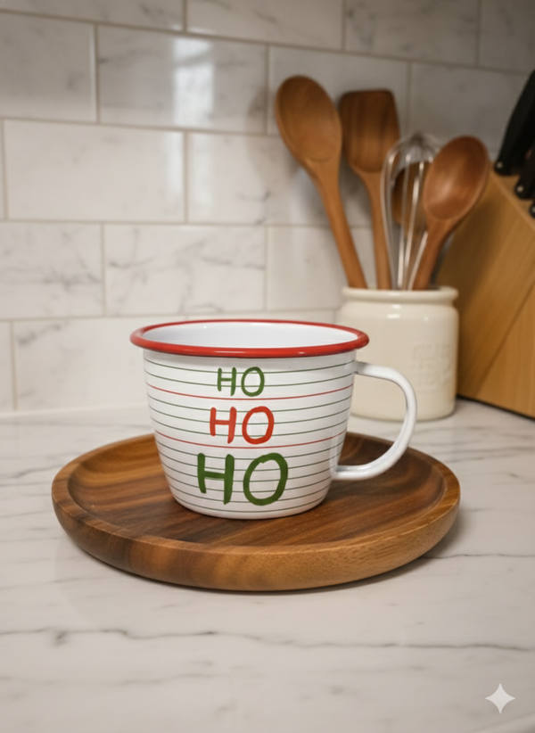 Emaille Weihnachts Tasse.