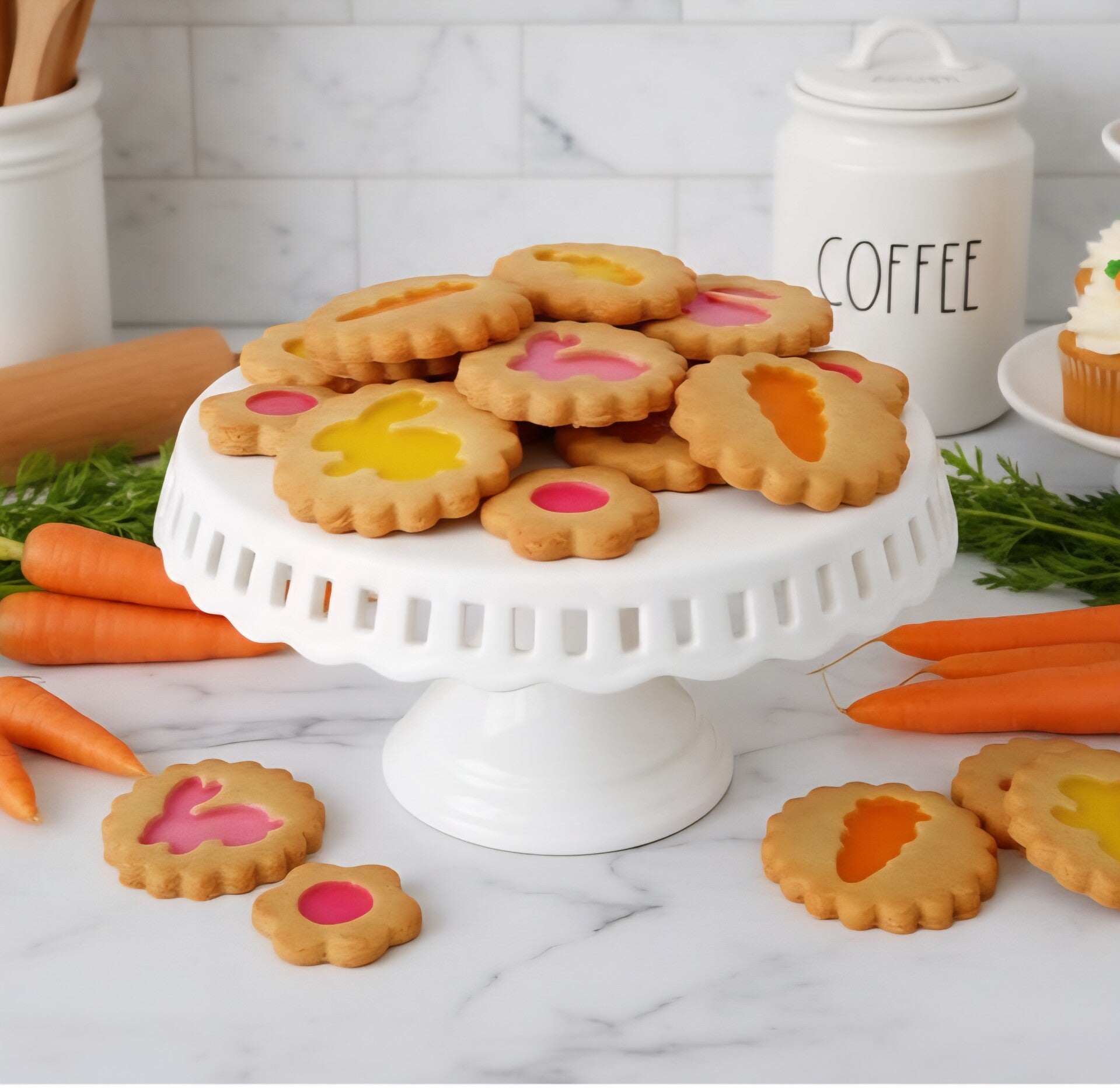 Oster fake cookies mit Marmelade gefüllt.