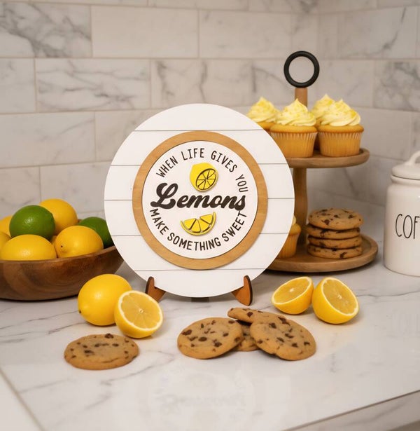 Lemon Holz Schild, Sommer Dekoration.