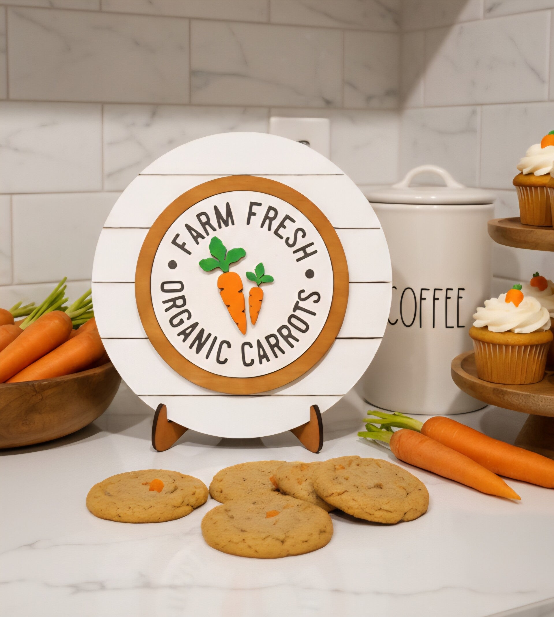 Möhren Holz Schild, Frühlings Dekorationen.