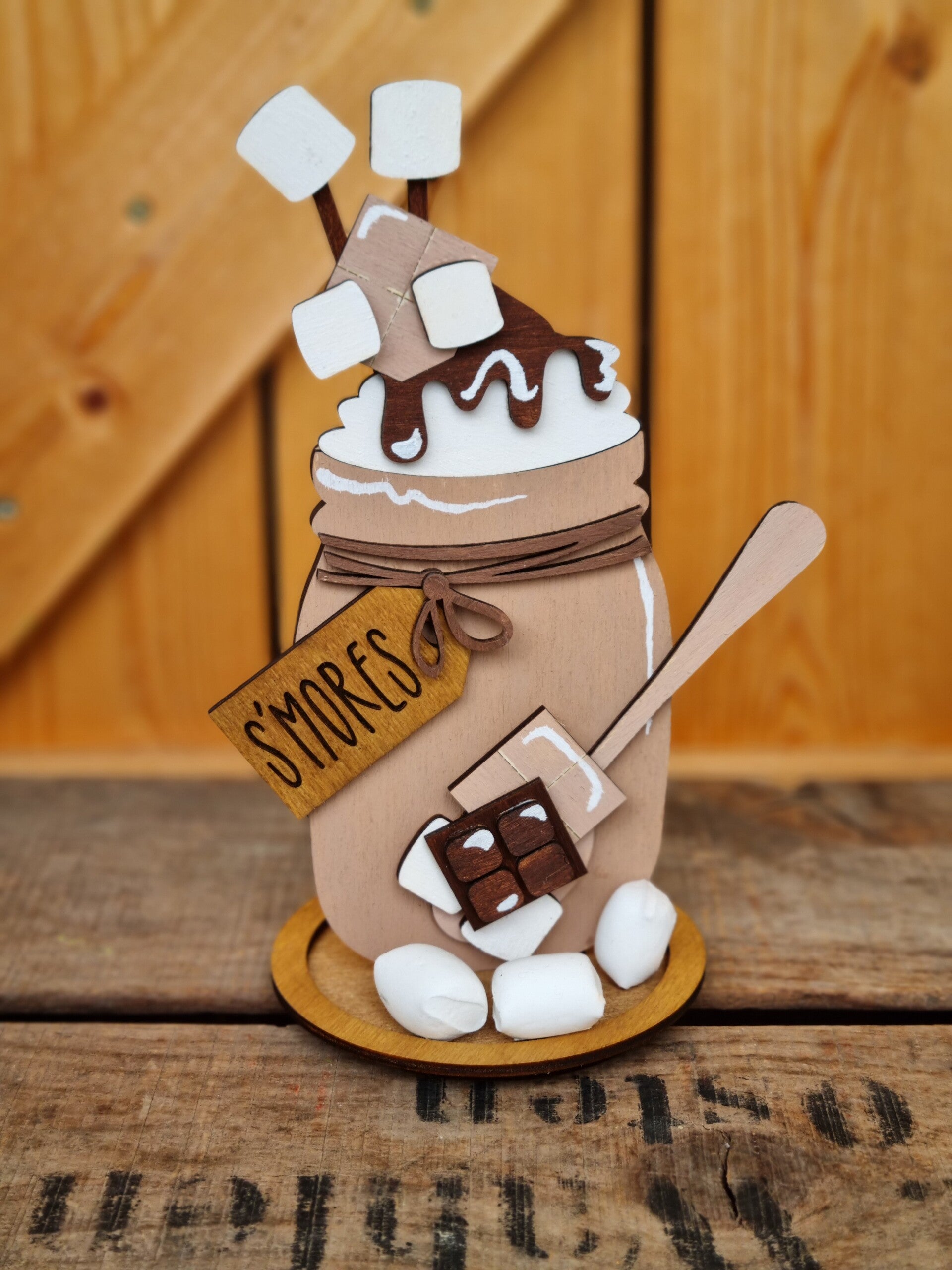 Weihnachts 3D Schild Smore Thema