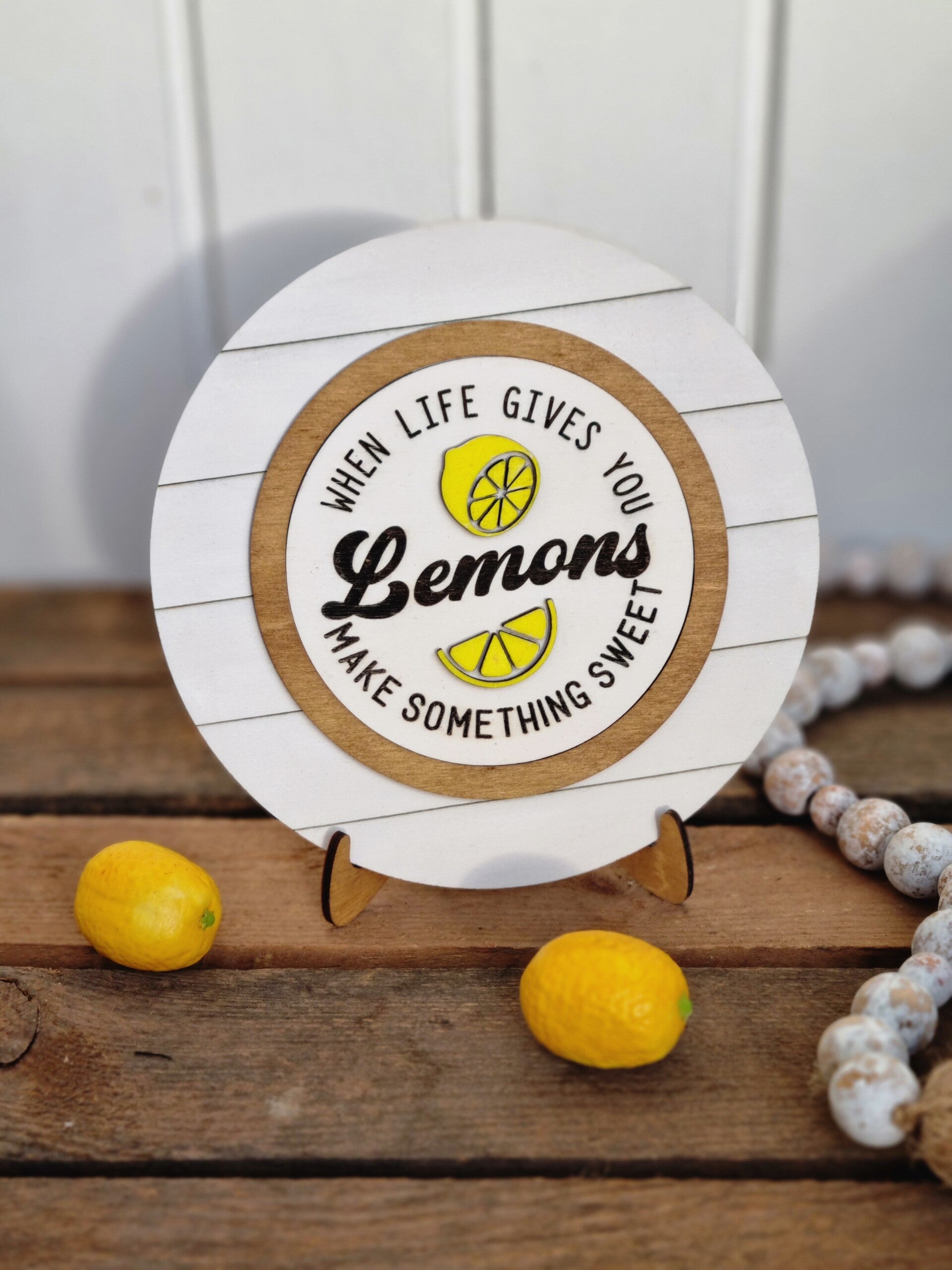 Innenschild ,Wechsel Holz Schild Lemon Themen