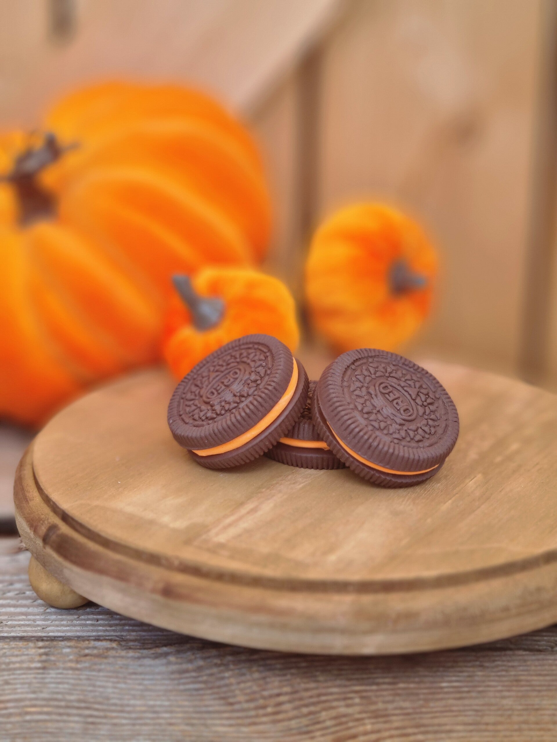 Künstliche Kekse Pumpkin Thema, Kürbis Füllung