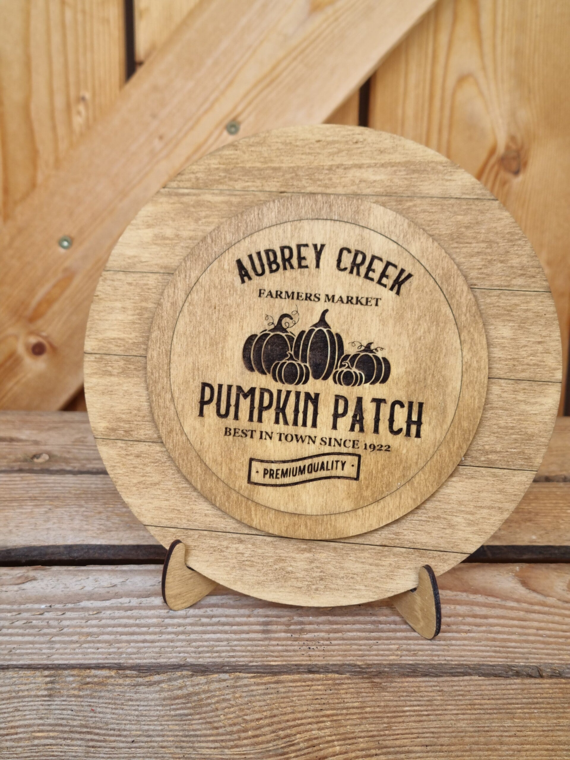 Steh Schild mit Inlay, Pumpkin Farm Thema