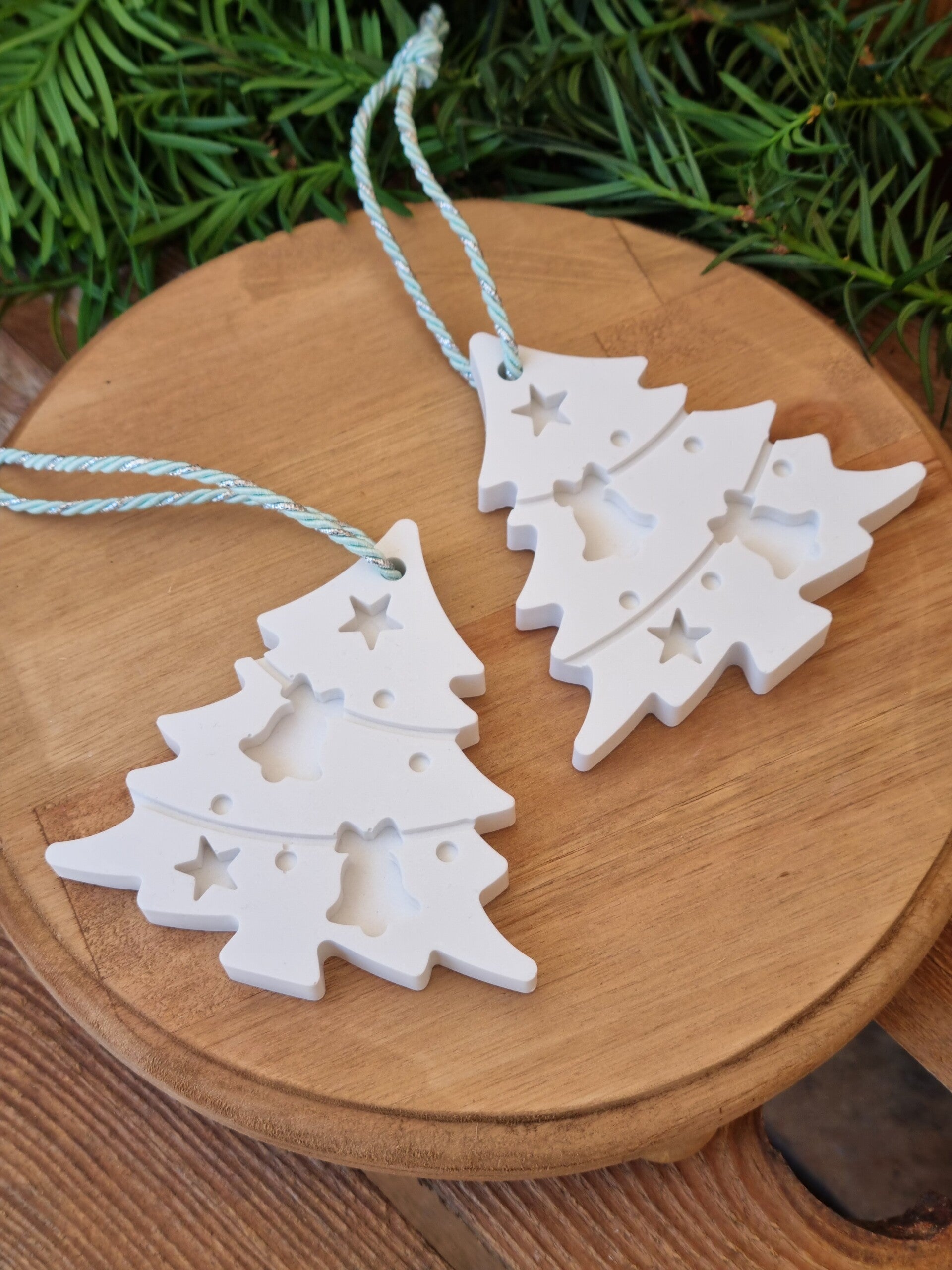 2er Set Weihnachts Motiv, Nordic Weihnachtsbaum Anhänger