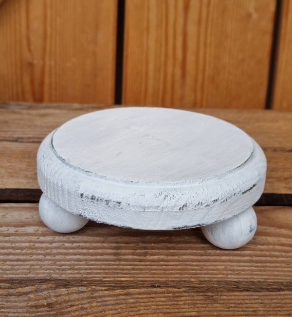 Kleine Holz Etagere, Reiser Weiß vintage, Farmhouse