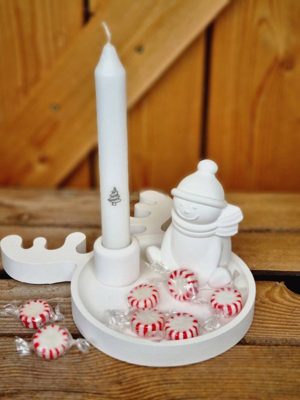 Skandinavisch Deko Set Winter mit Kerze