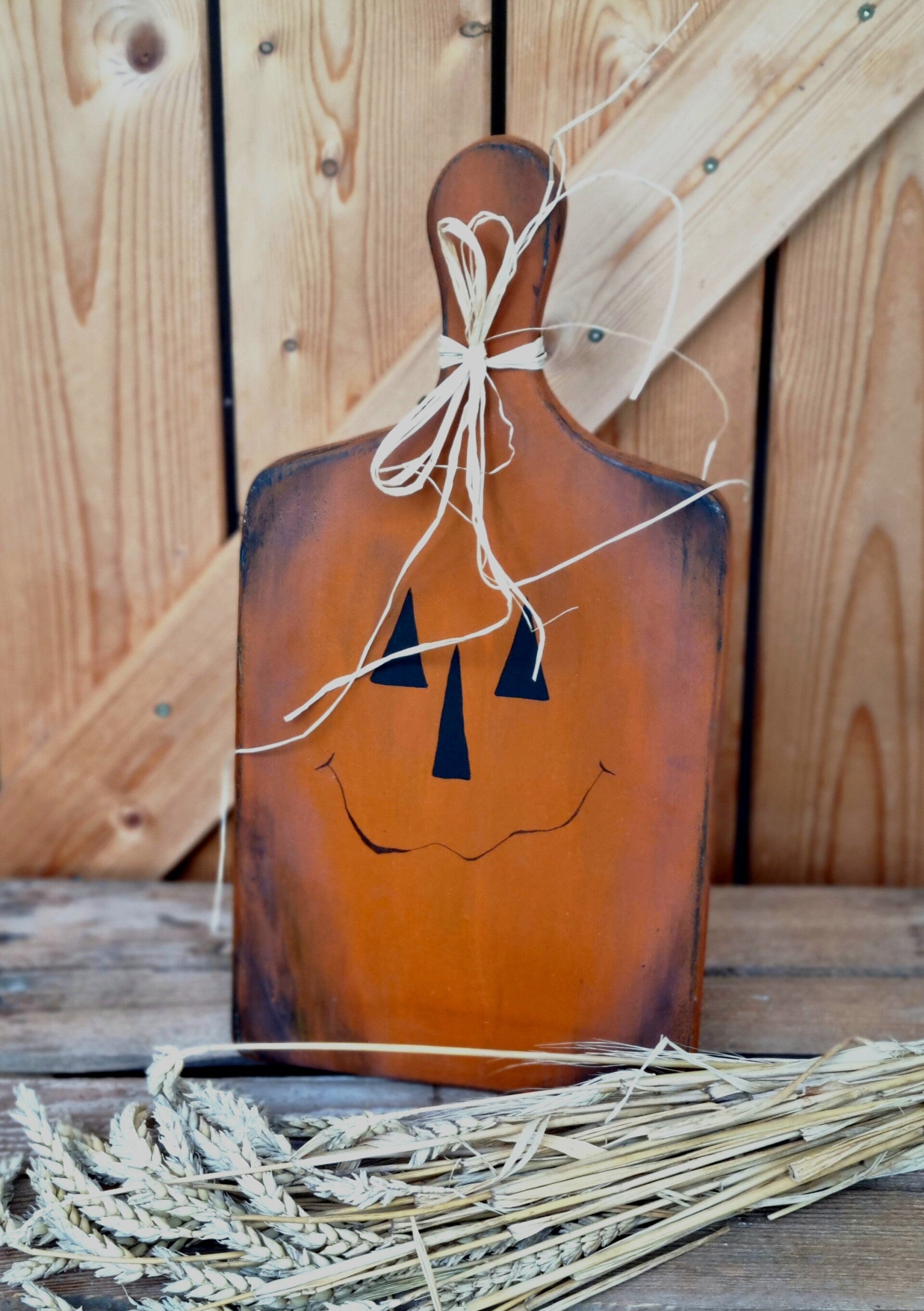 Vintage, Rustikal, Schneidebrett Pumpkin Dekoration