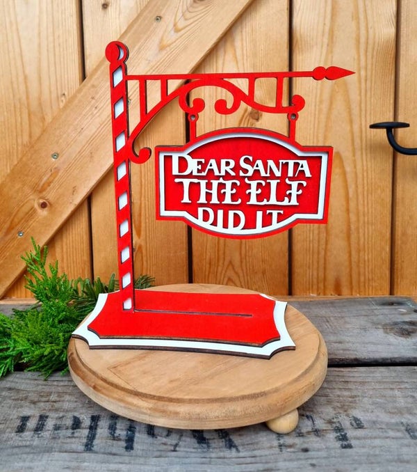 Weihnachts Holz Schild, amerikanischer Stil.