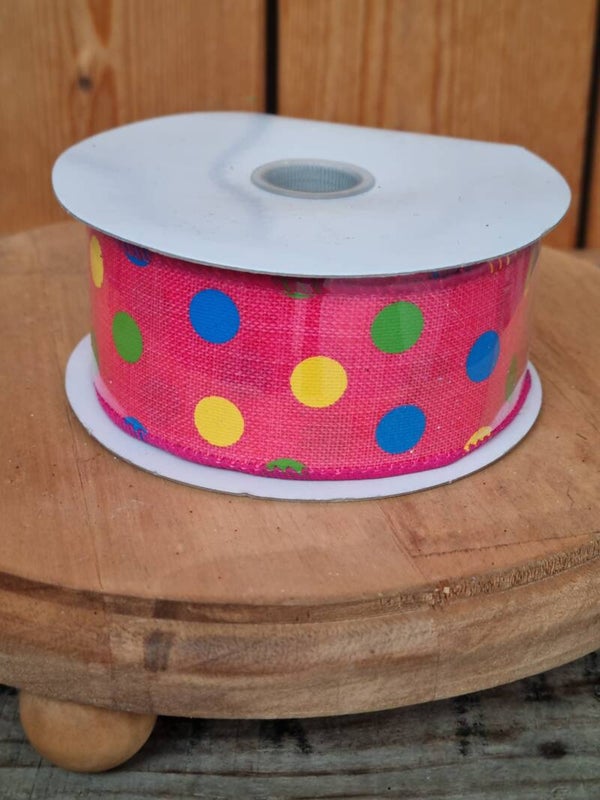 Mixed colors dots Schleifenband.