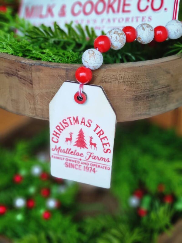 Weihnachts Dekoration, Christmas Tag Vintage Look