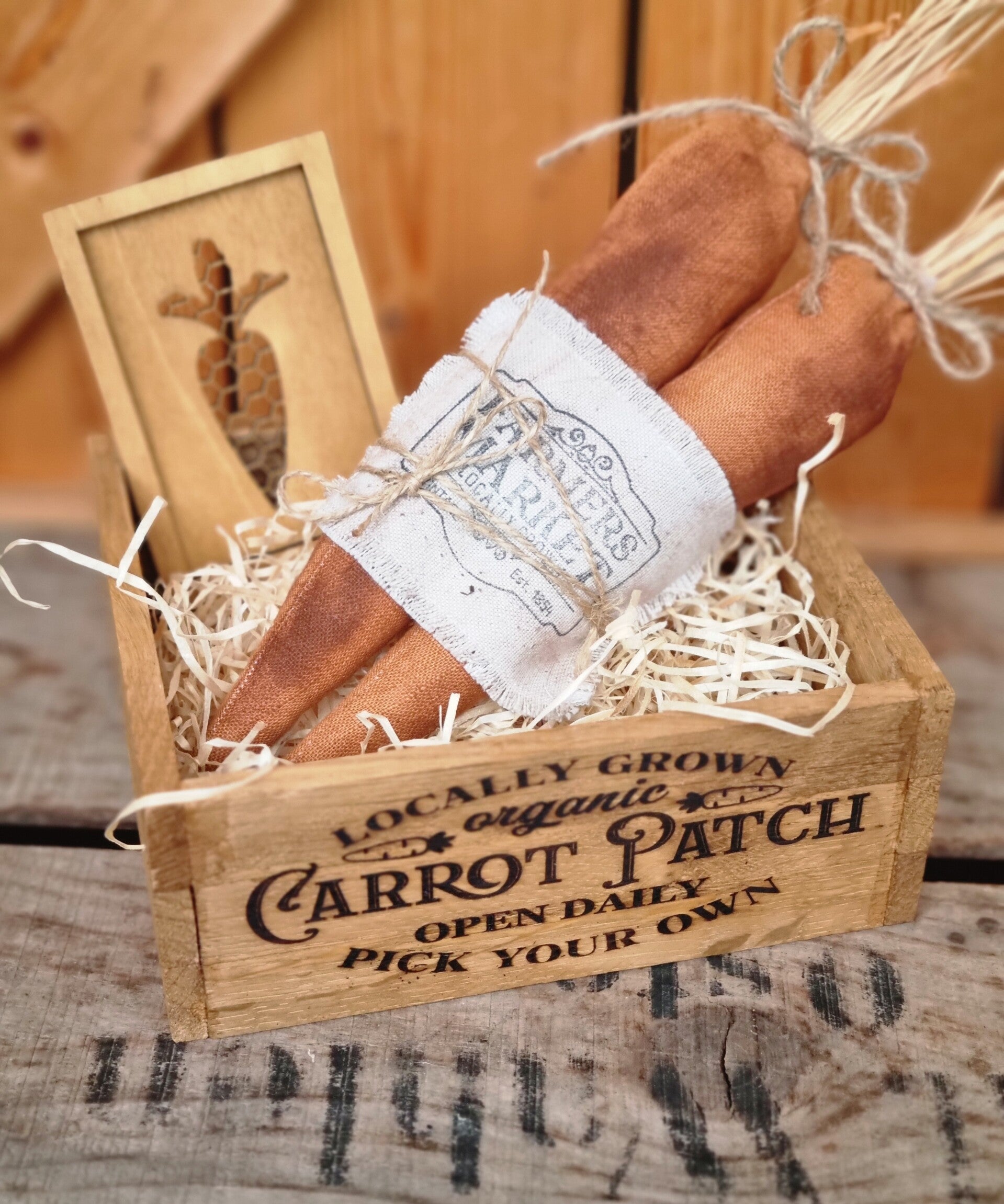 Vintage Farmhouse Set , Carrot Patch.