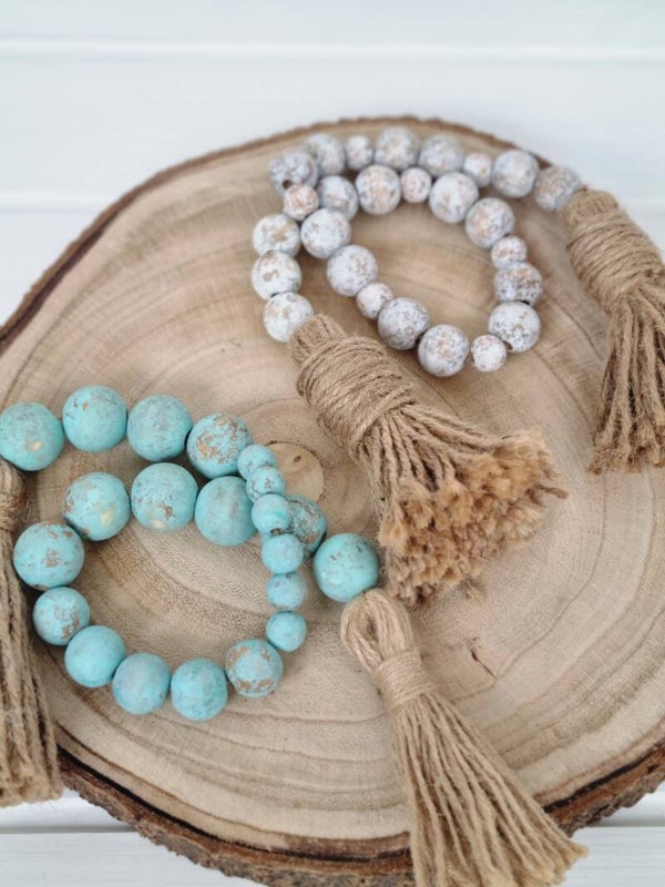 Farmhaus Holzperlen Girlande