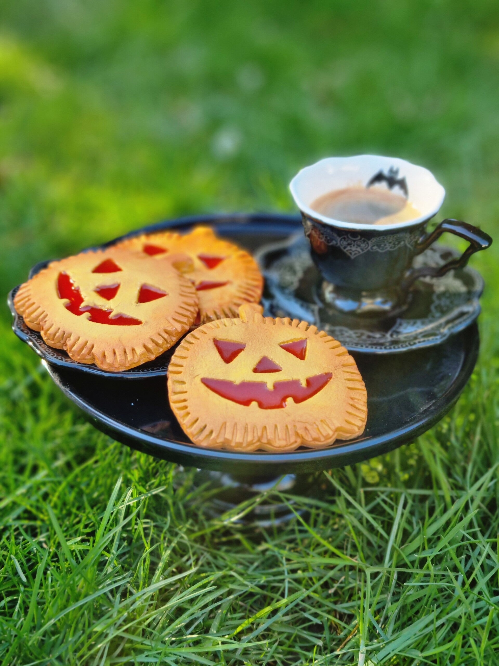 3er Set Halloween Fake cookies Pumpkin.