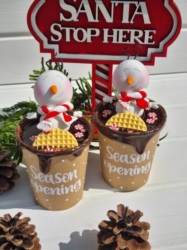 Weil Dekoration, Snowie Weihnachts Seson Eröffnung Becher.