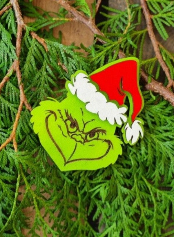 Grinch 3D Holzschild