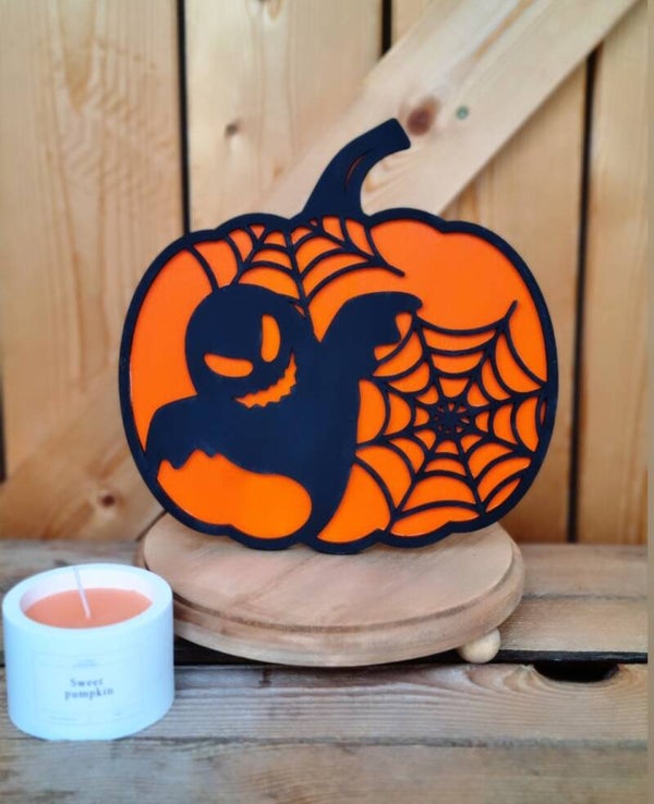 Halloween 3D Holzschild Dekoration Pumpkin