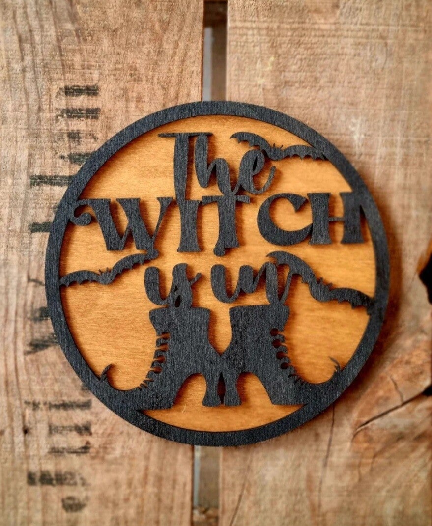 3D Hexen Schild, Halloween Dekoration