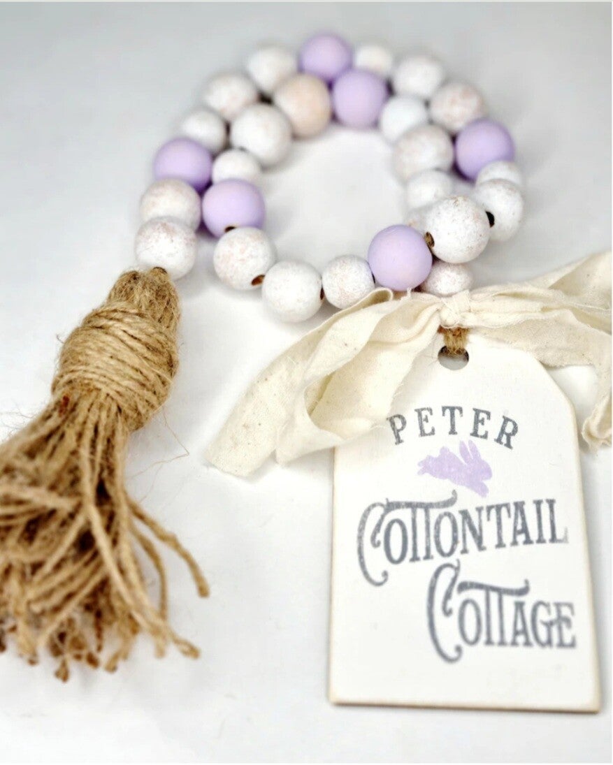 Oster Vintage Holzperlen Girlande