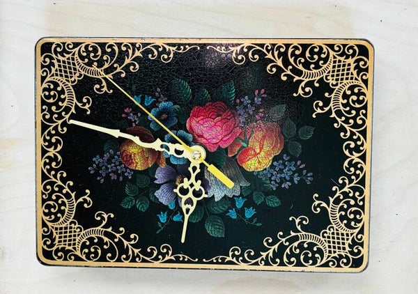 Antieke bloemen trommel- groot