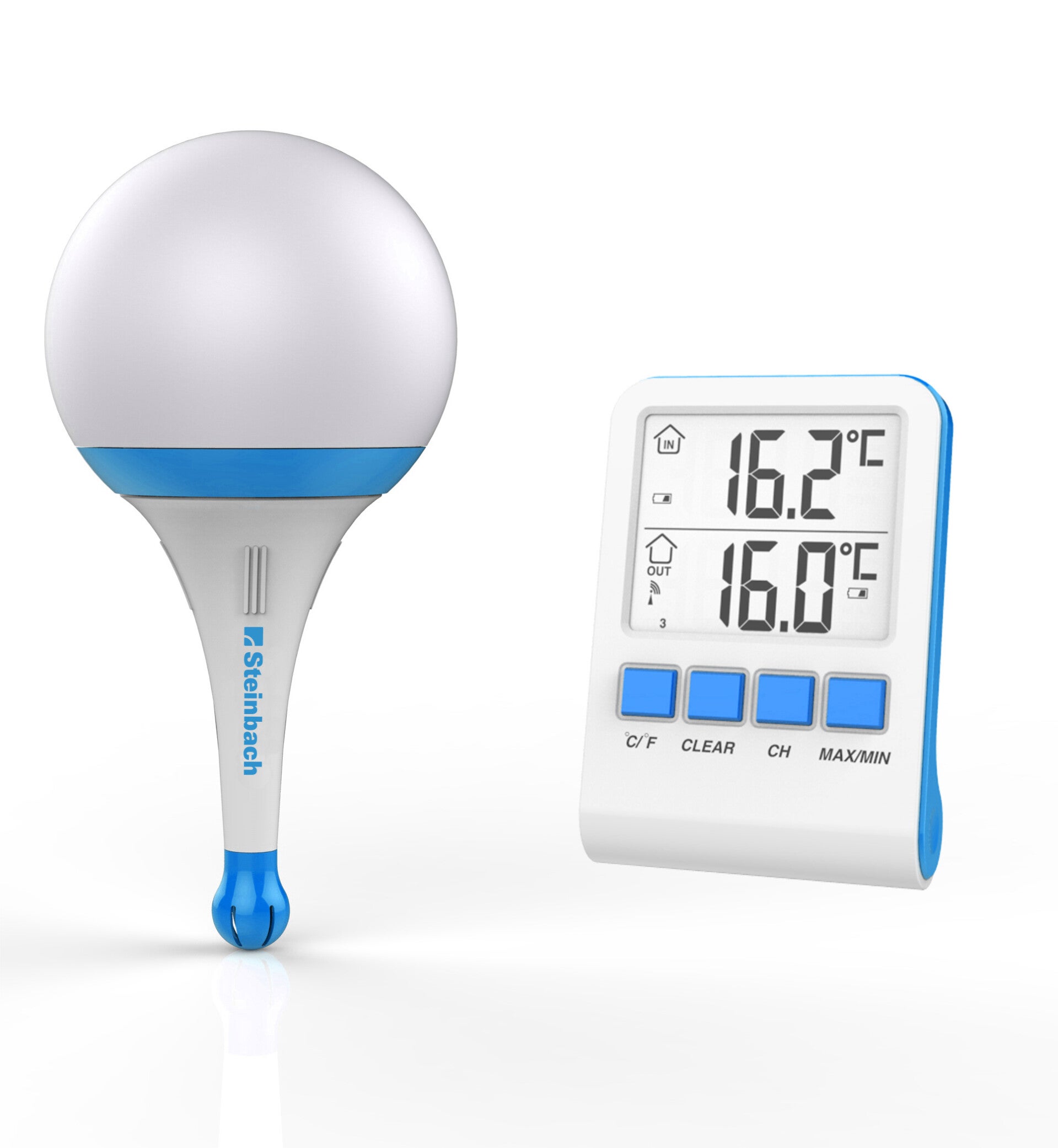 Solarleuchte mit Funkthermometer