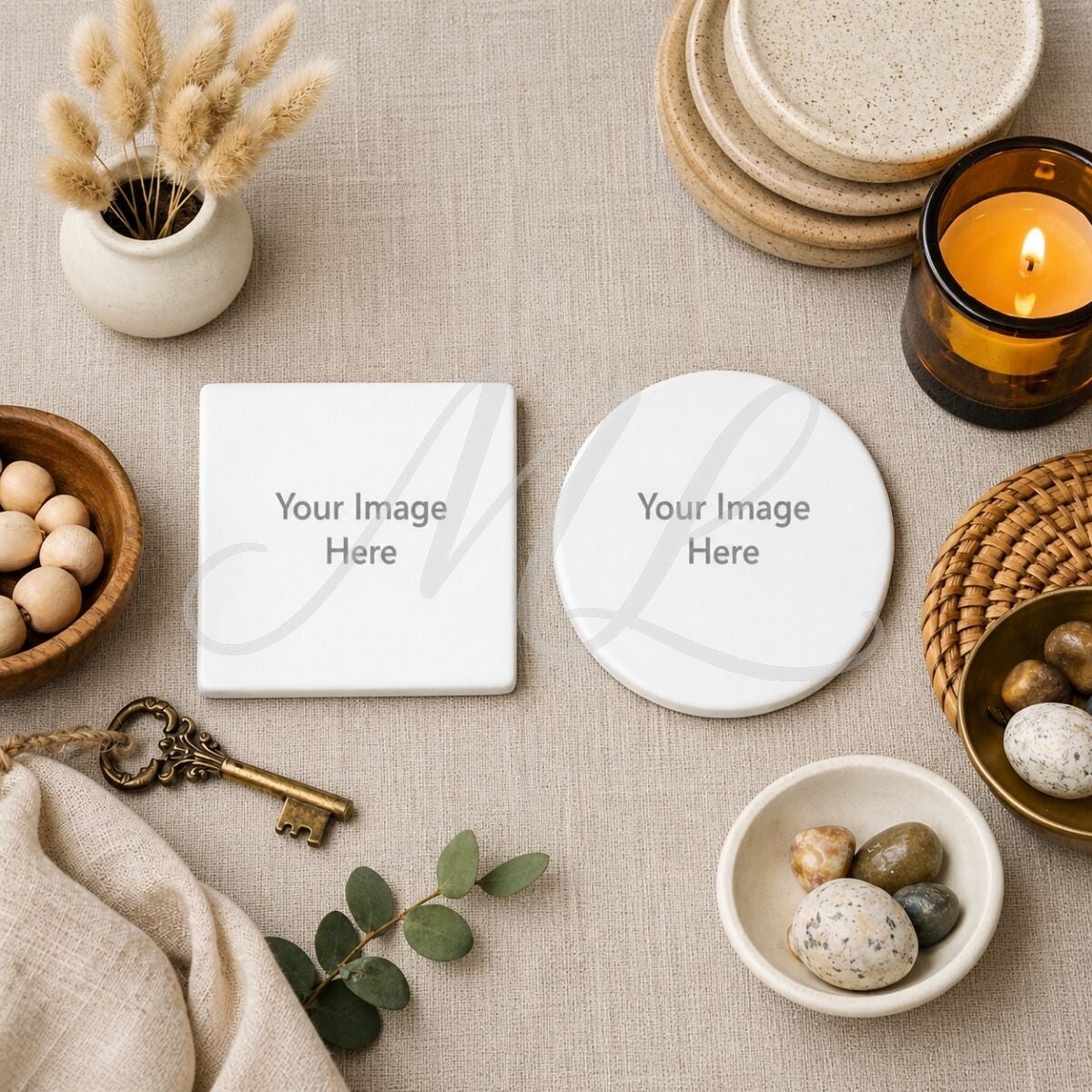 Home Coasters - Ceramic (Circle) 4pk