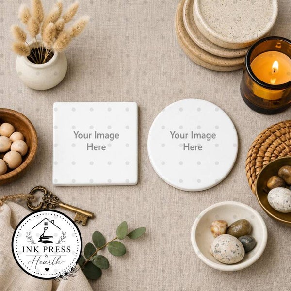 Home Coasters - Ceramic (Circle) 4pk