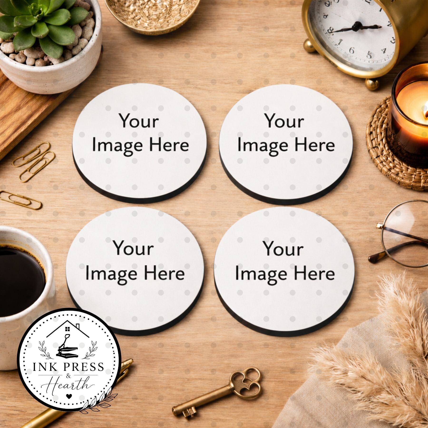 Home Coasters - Rubber (Circle) 4pk