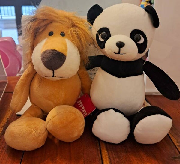 Peluche Leone & Panda 23cm