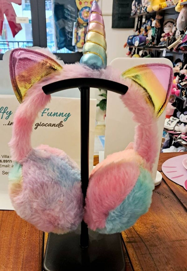 Cuffie peluche Unicorno